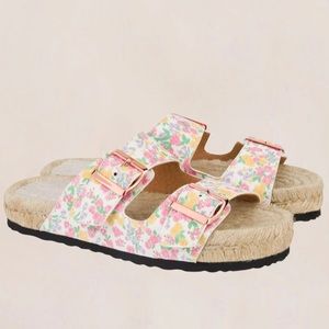 LOVESHACKFANCY x MANEBI NORDIC Floral Sandal Women’s 37 (US 6.5) NEW